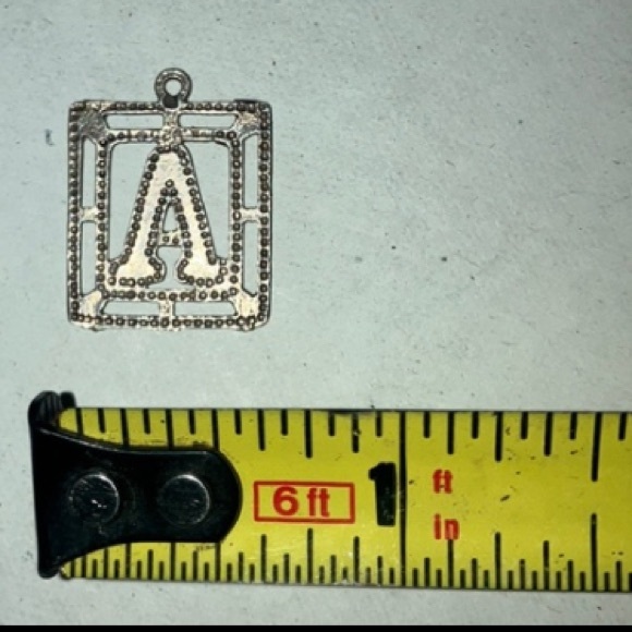 925 Sterling Silver Letter “A” Pendant - Picture 6 of 13
